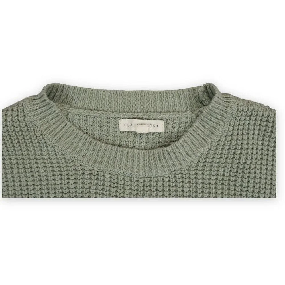 LA HEARTS Sweater Womens Extra Small Green Cropped Chunky‎ Ribbed Boho Chic Size